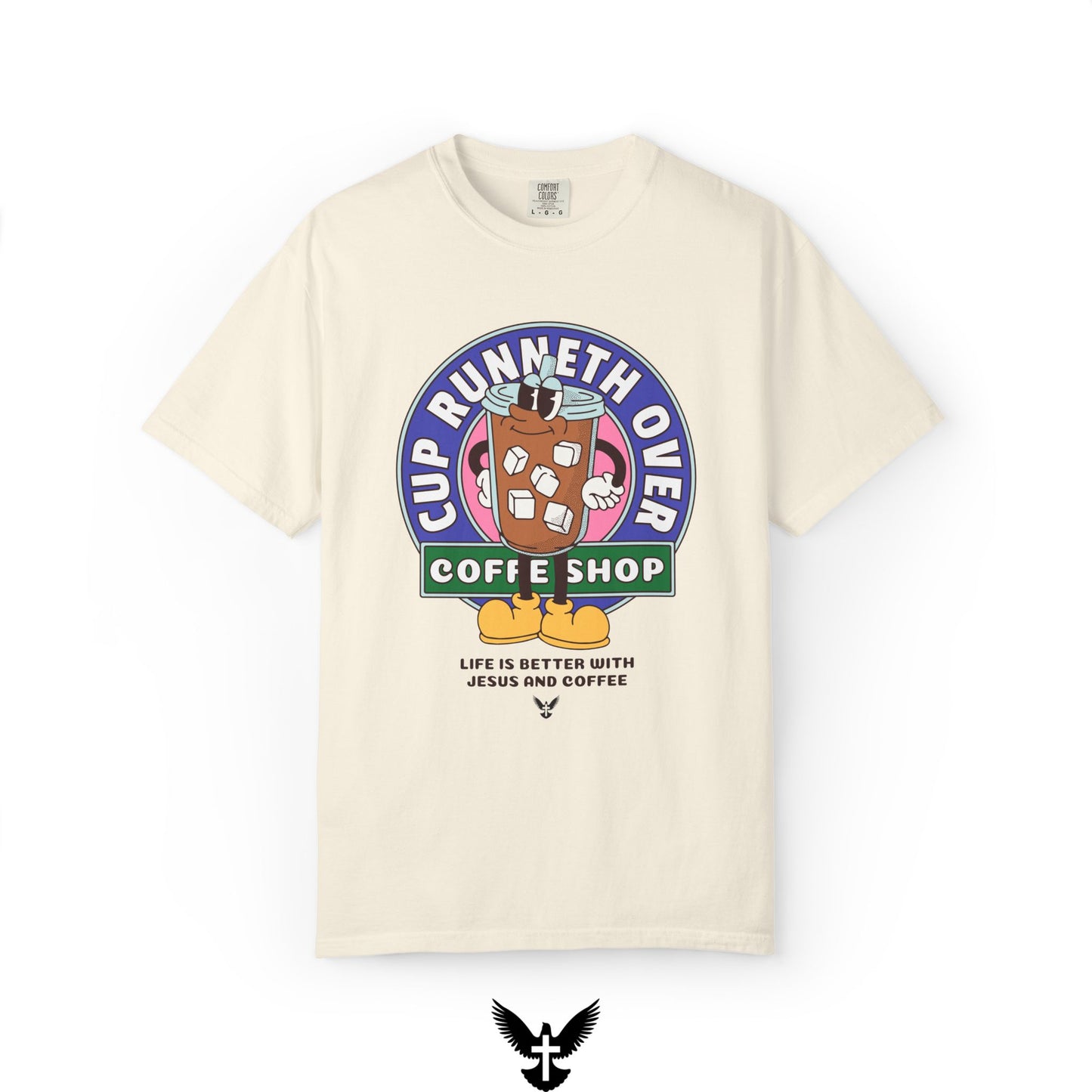 Cup Runneth Over Coffee Shop Tee