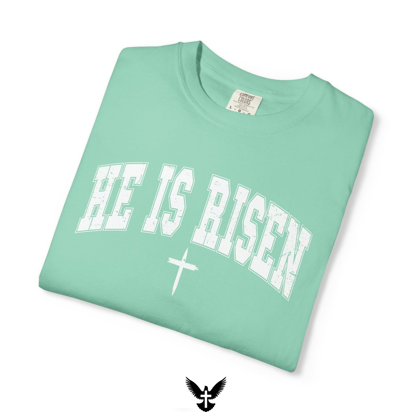 He is Risen Varsity Unisex Comfort Colors T-Shirt