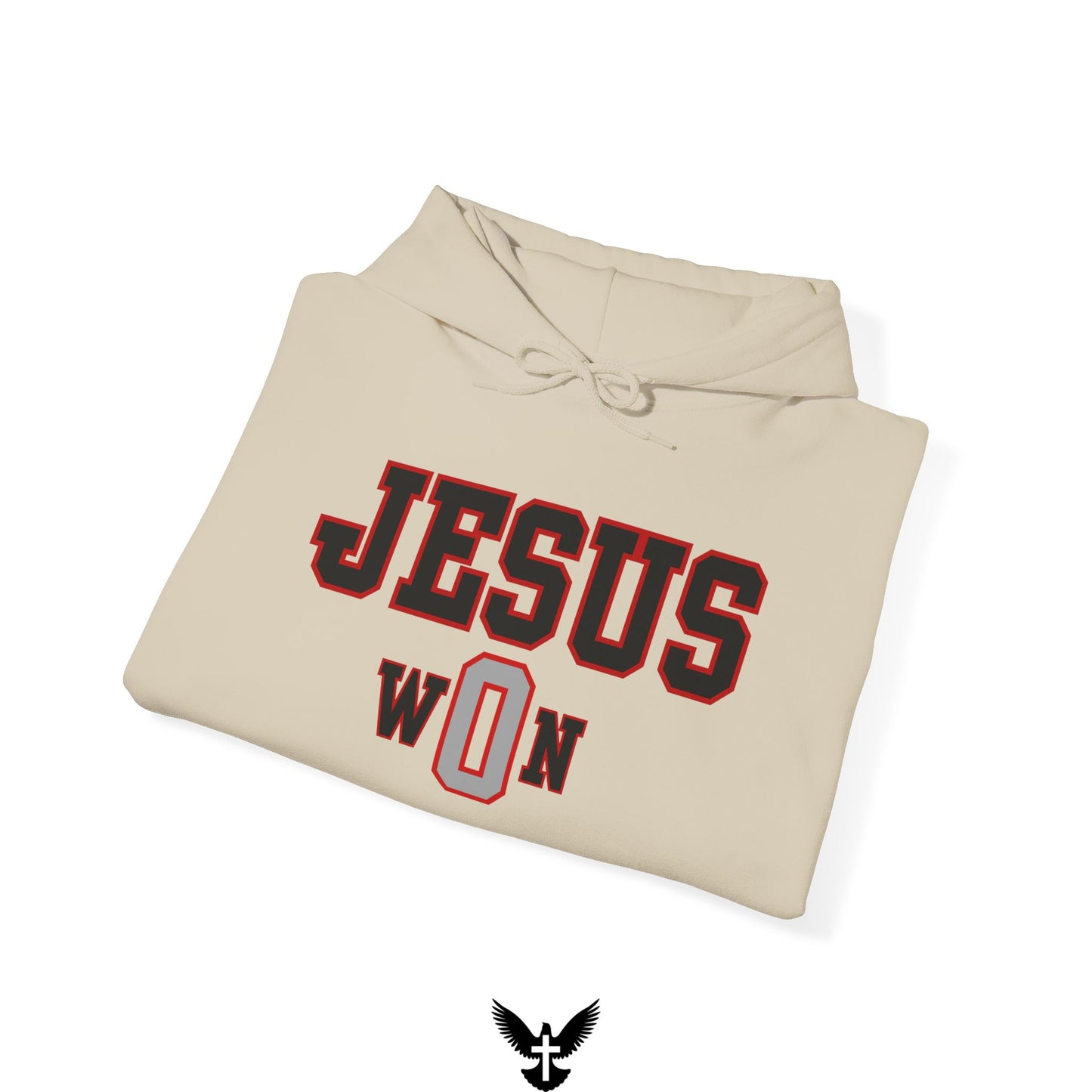 ‘Jesus Won’ Buckeyes Edition Unisex Hooded Sweatshirt