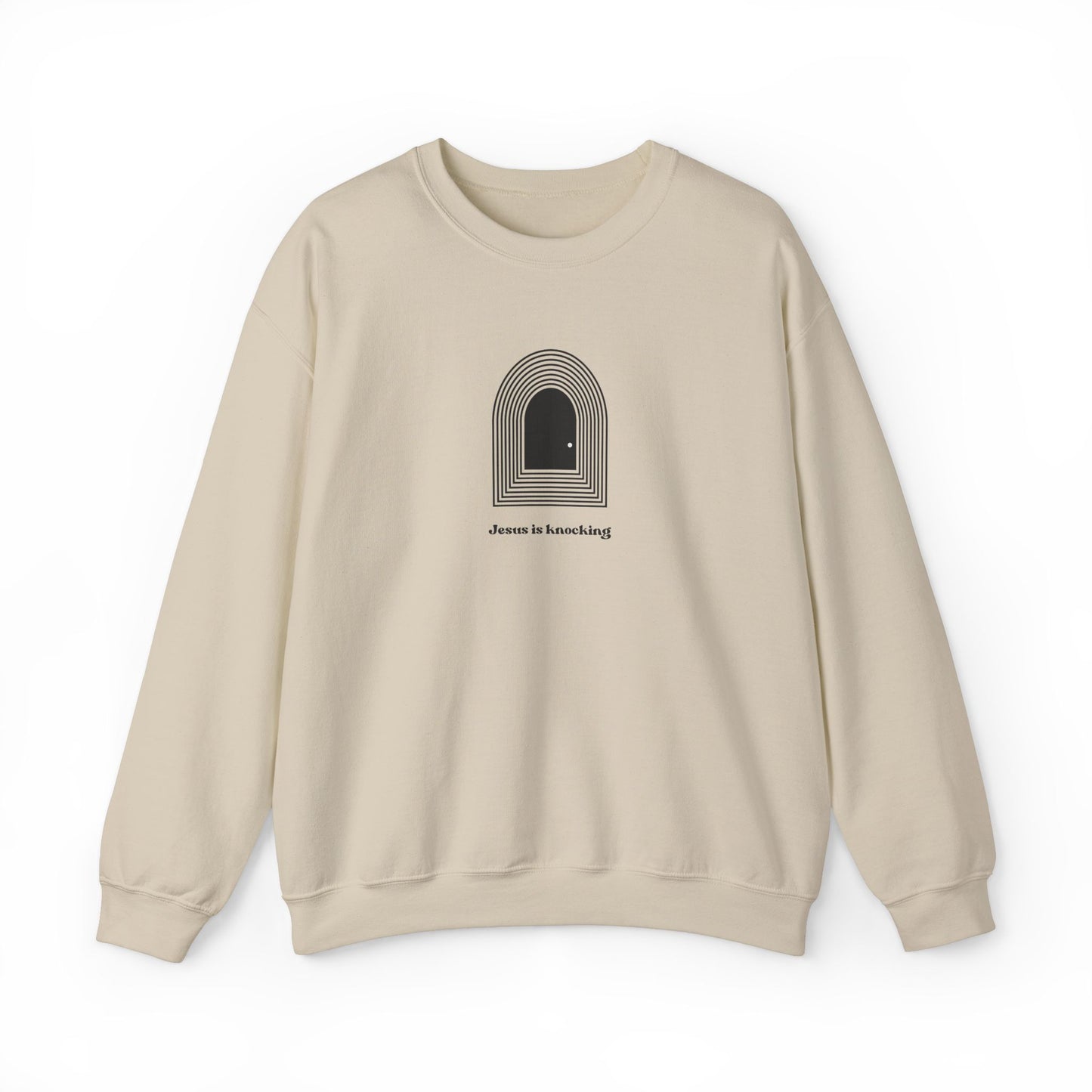 Jesus is Knocking Unisex Crewneck Sweatshirt