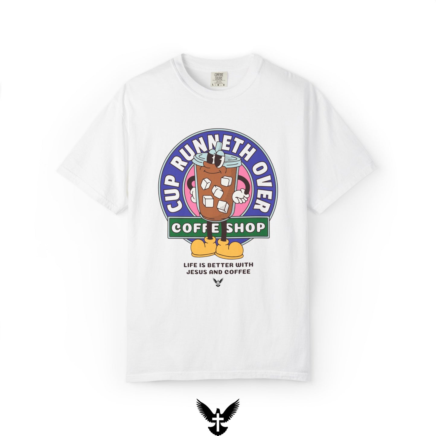 Cup Runneth Over Coffee Shop Tee