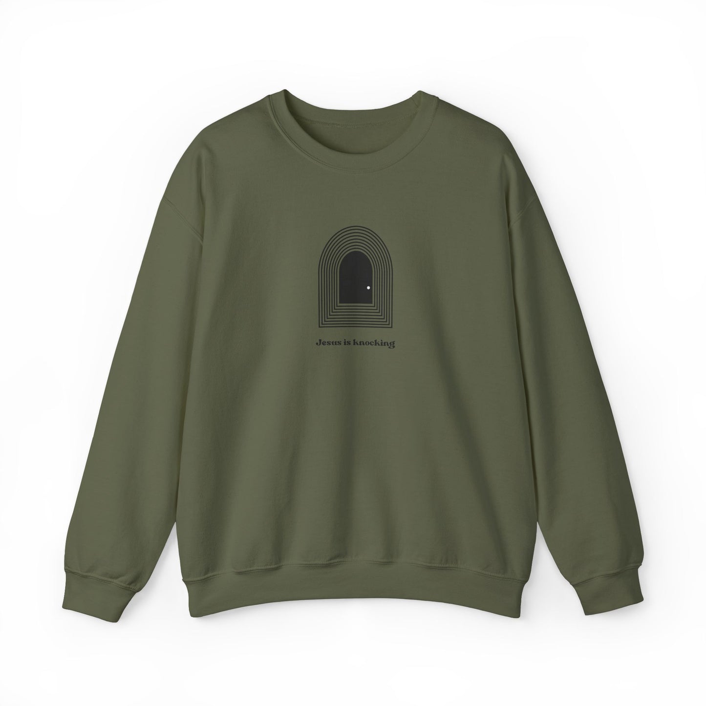 Jesus is Knocking Unisex Crewneck Sweatshirt