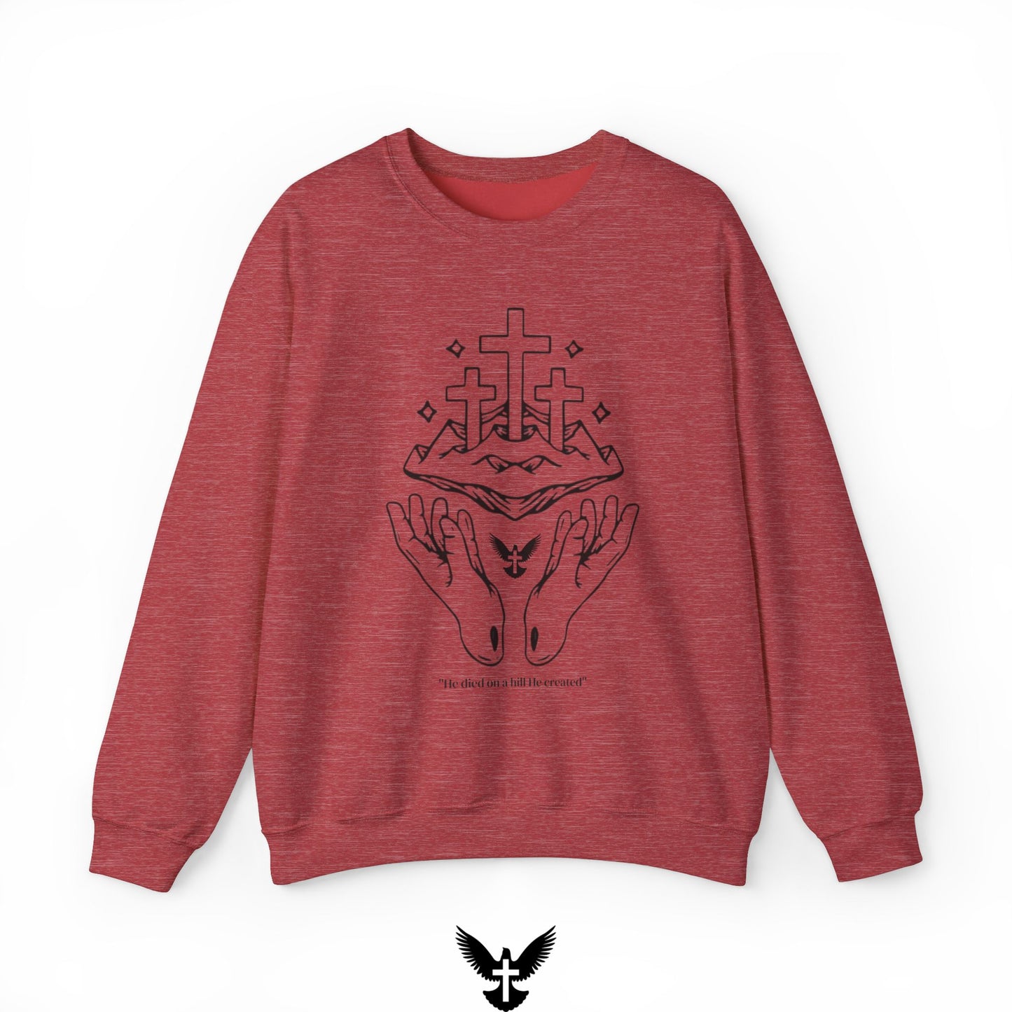 ‘On a Hill He Created’ Unisex Crewneck Sweatshirt