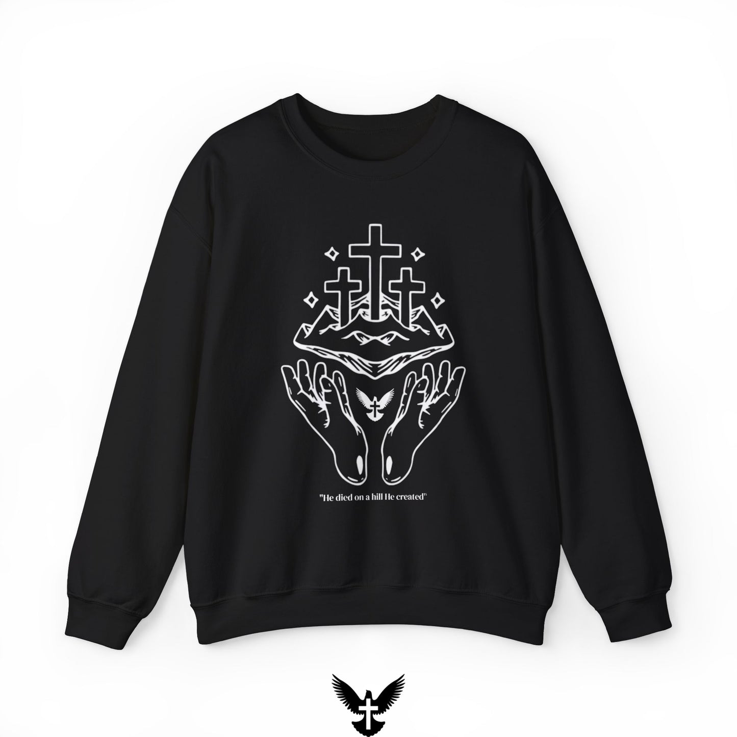 ‘On a Hill He Created’ Unisex Crewneck Sweatshirt