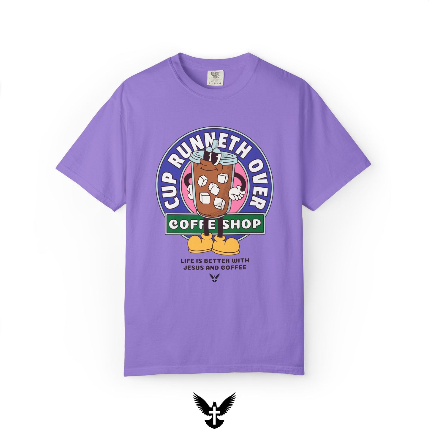 Cup Runneth Over Coffee Shop Tee