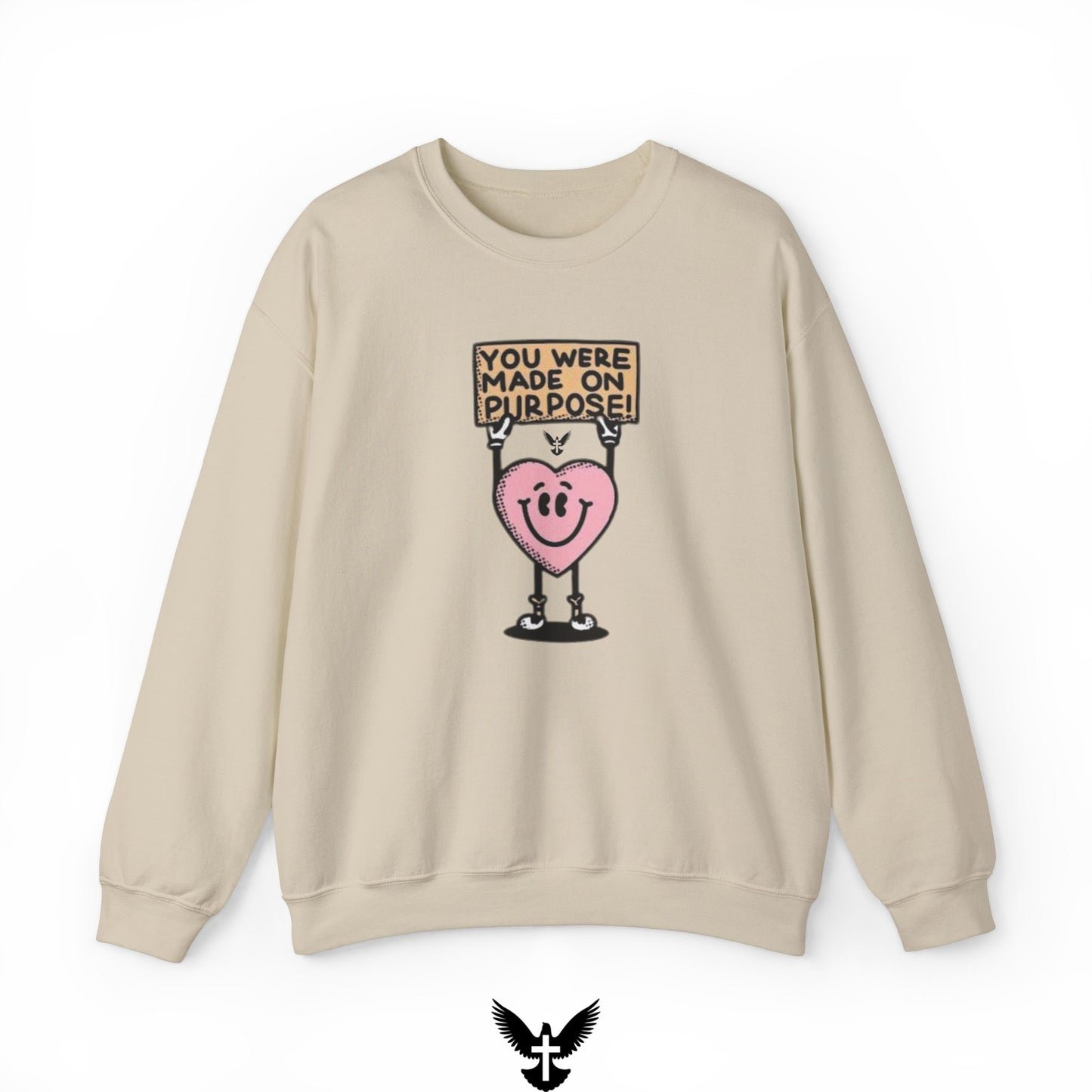 ‘You Were Made on Purpose’ Unisex Crewneck Sweatshirt