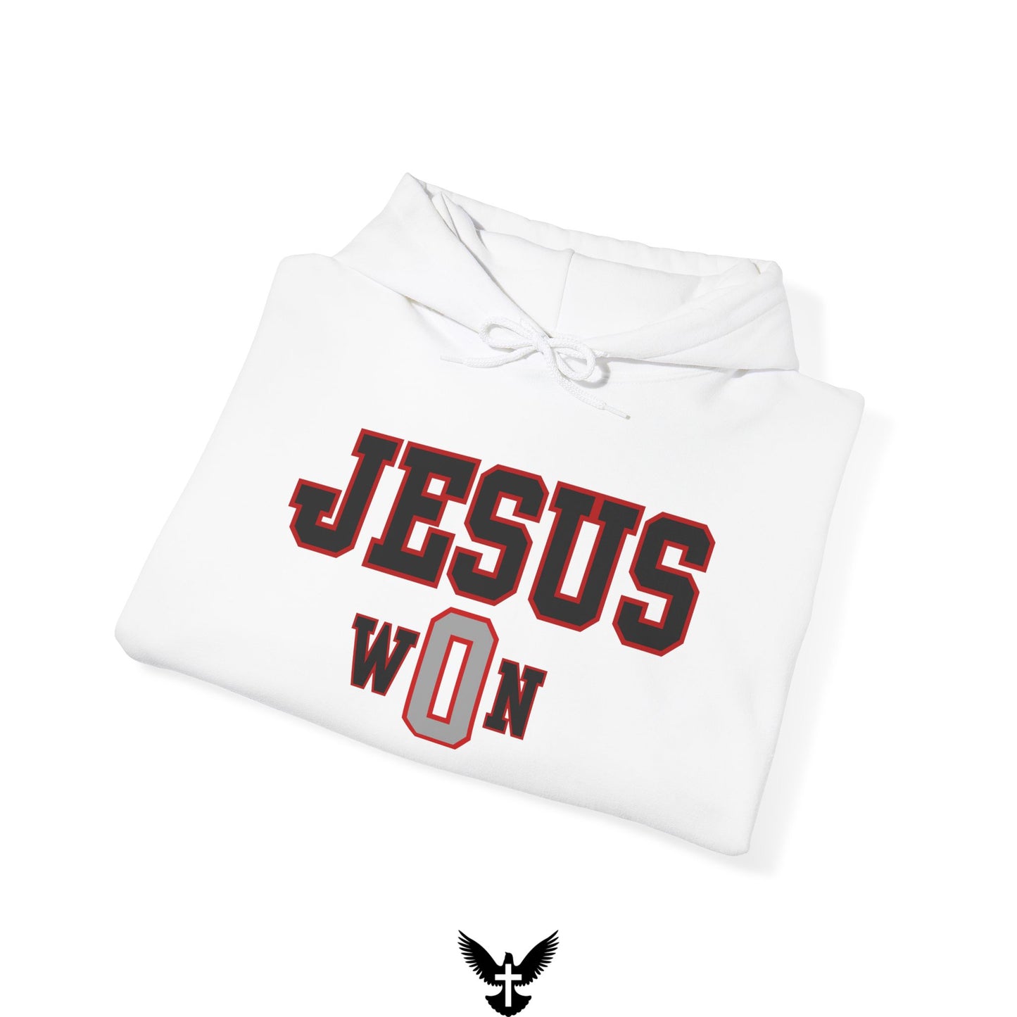 ‘Jesus Won’ Buckeyes Edition Unisex Hooded Sweatshirt
