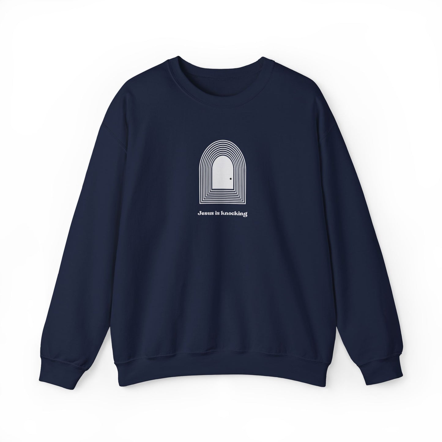Jesus is Knocking Unisex Crewneck Sweatshirt
