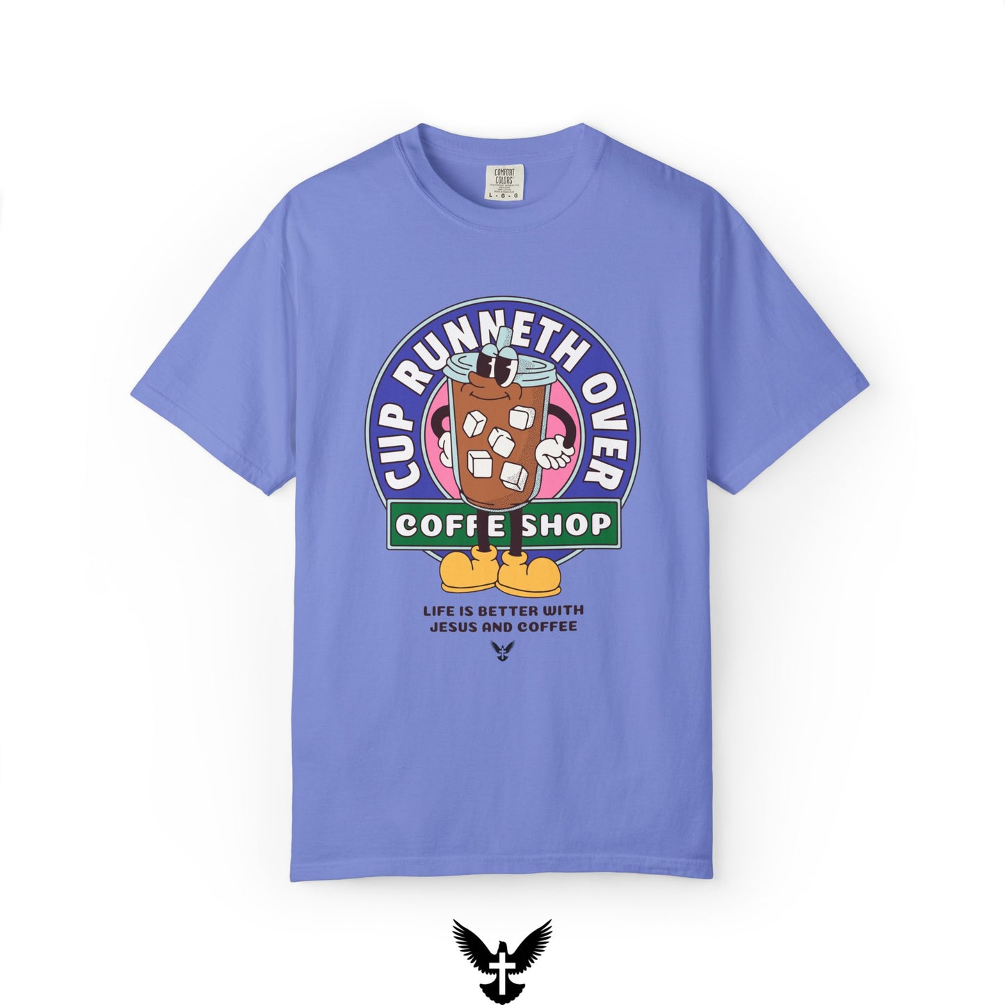 Cup Runneth Over Coffee Shop Tee