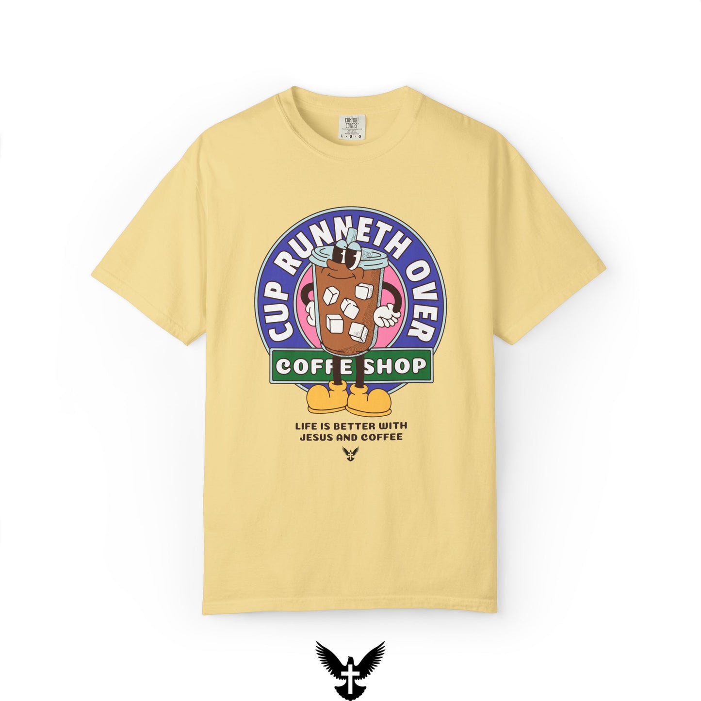 Cup Runneth Over Coffee Shop Tee