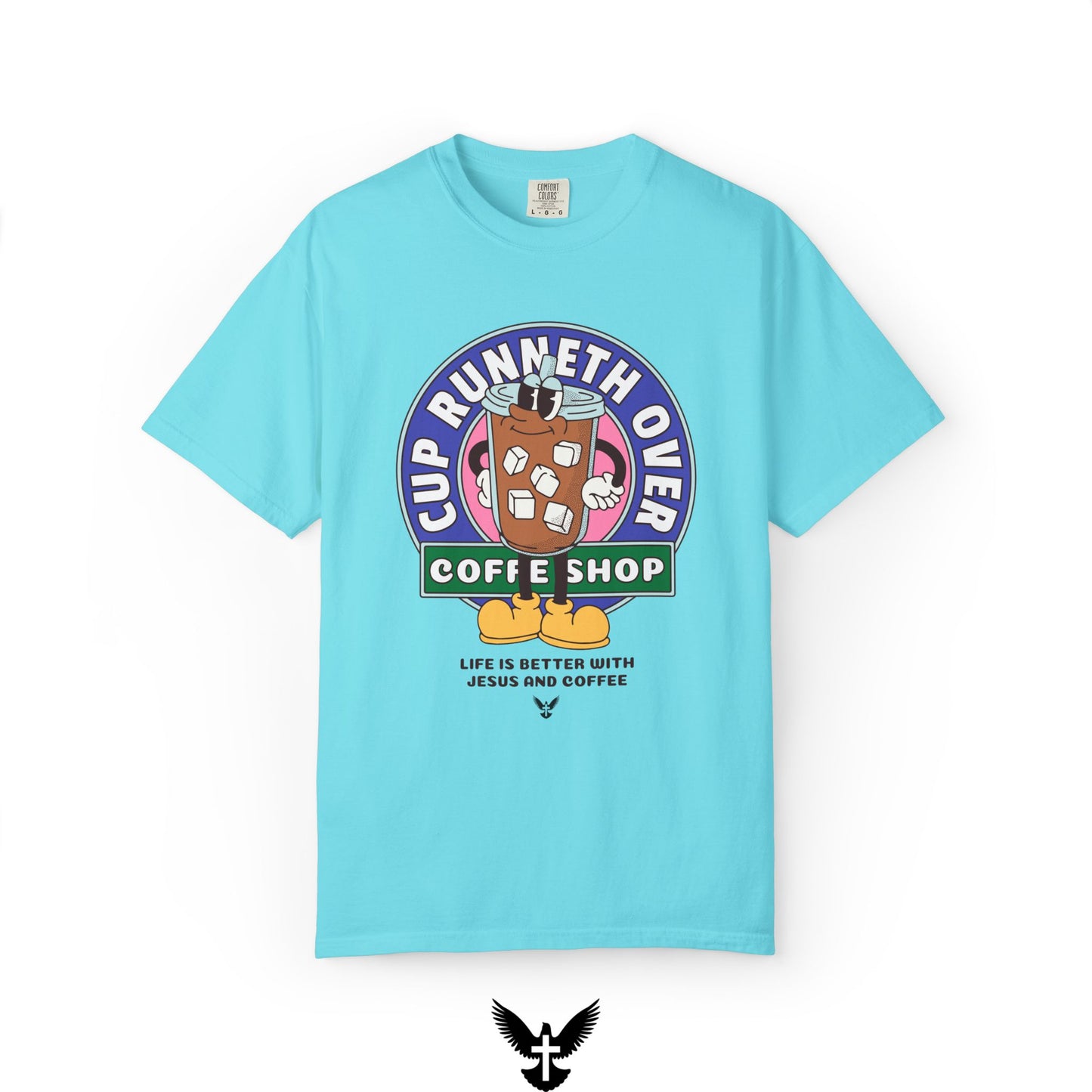 Cup Runneth Over Coffee Shop Tee