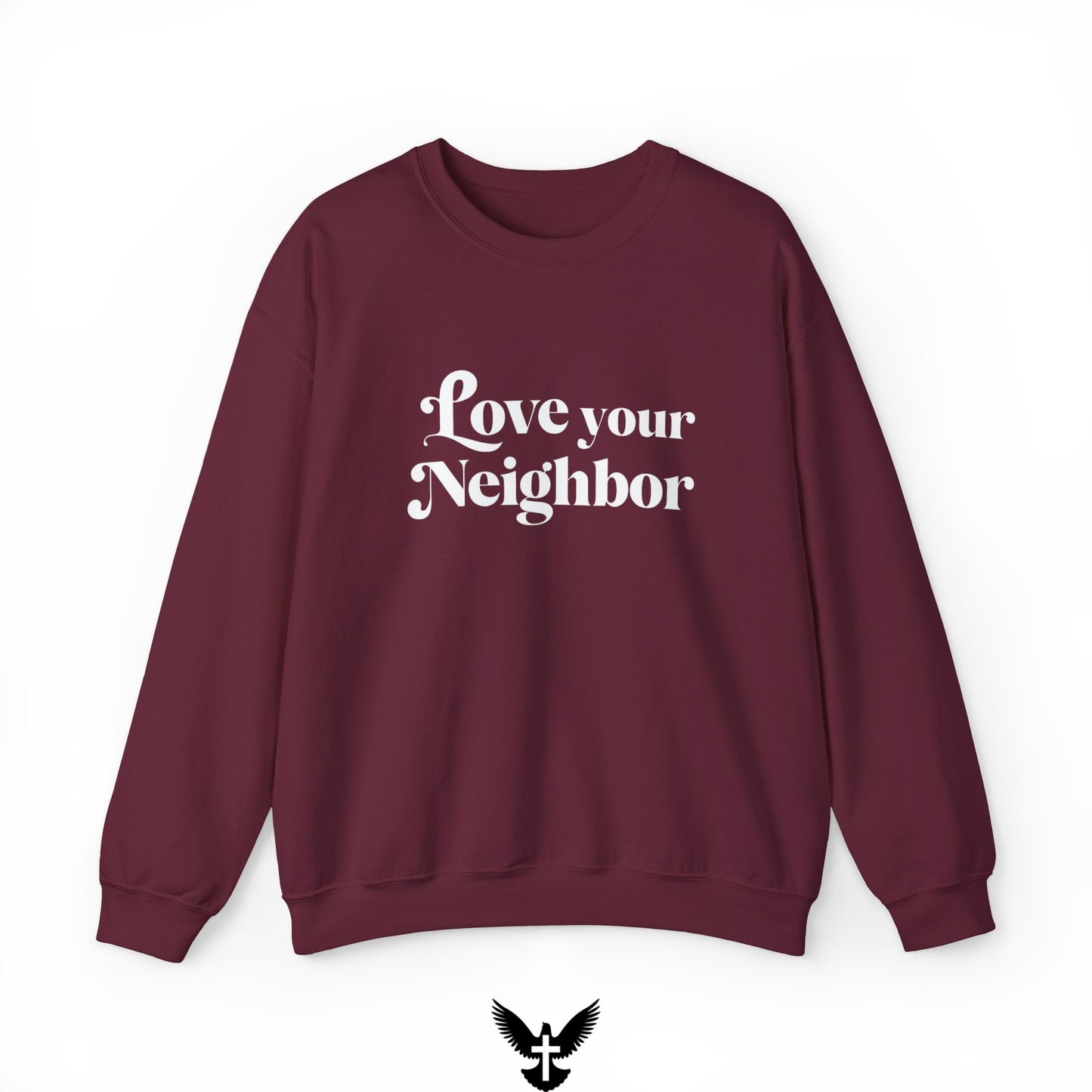 Love Your Neighbors Unisex Crewneck Sweatshirt - Cozy Everyday Apparel