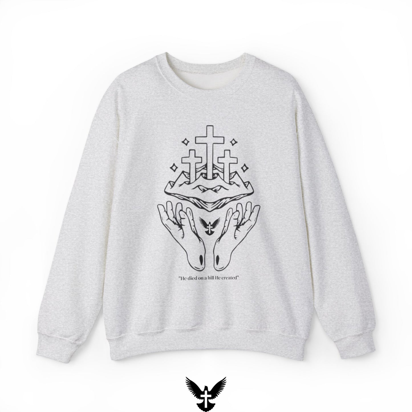 ‘On a Hill He Created’ Unisex Crewneck Sweatshirt