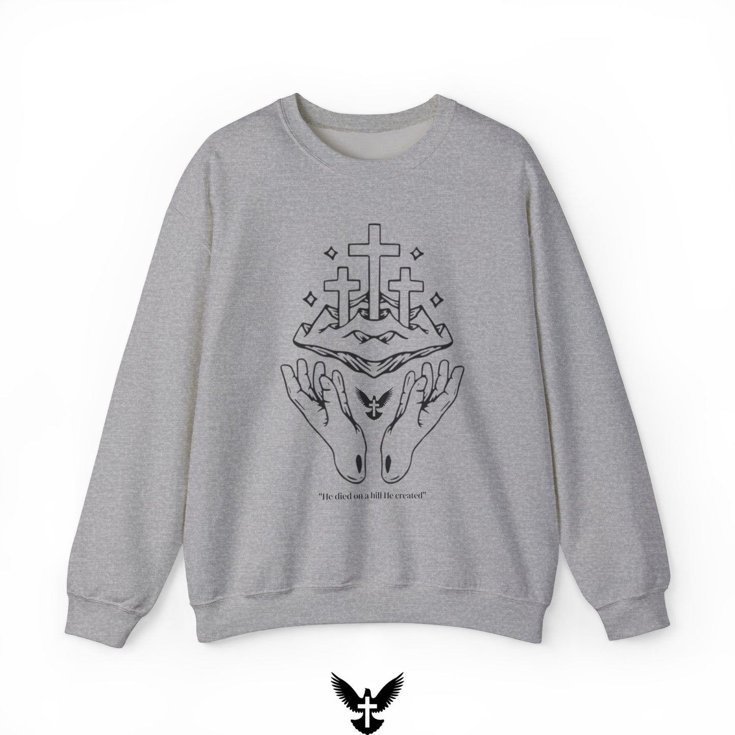 ‘On a Hill He Created’ Unisex Crewneck Sweatshirt