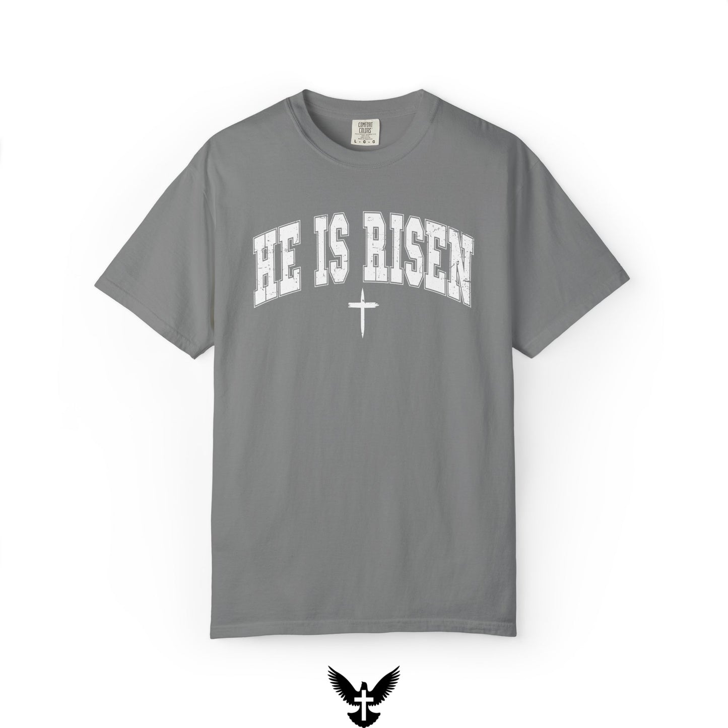 He is Risen Varsity Unisex Comfort Colors T-Shirt