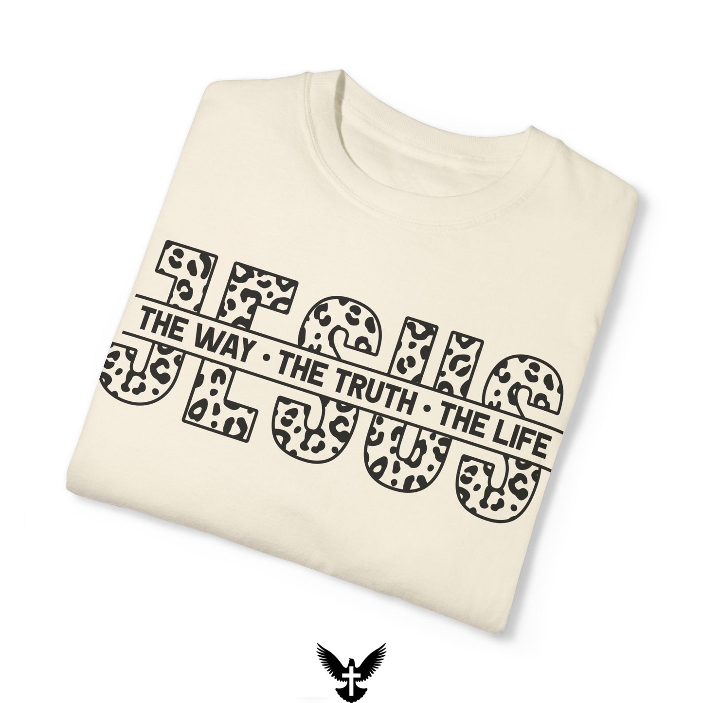 The Way, The Truth, The Life Bold Leopard Print Comfort Colors T-Shirt