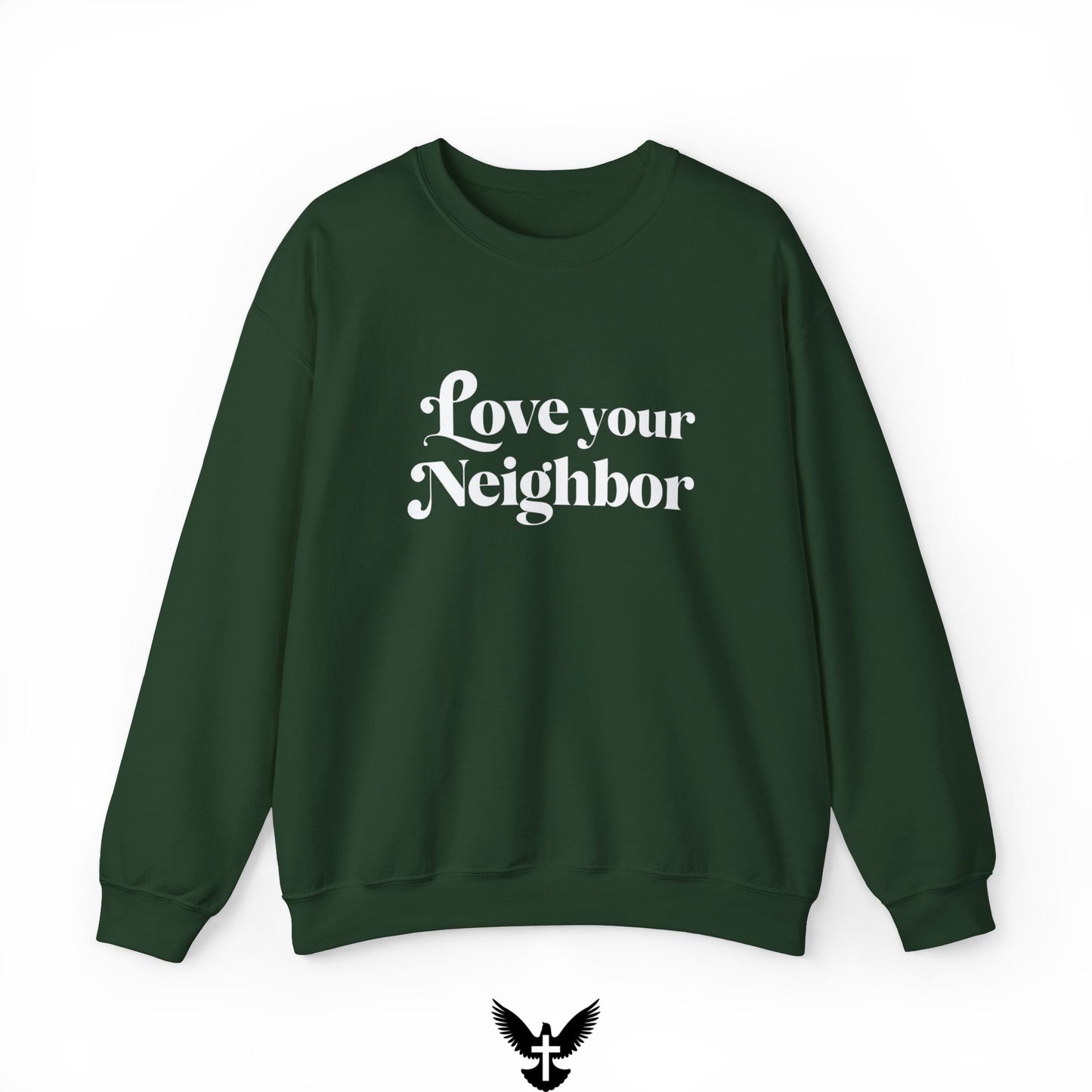 Love Your Neighbors Unisex Crewneck Sweatshirt - Cozy Everyday Apparel