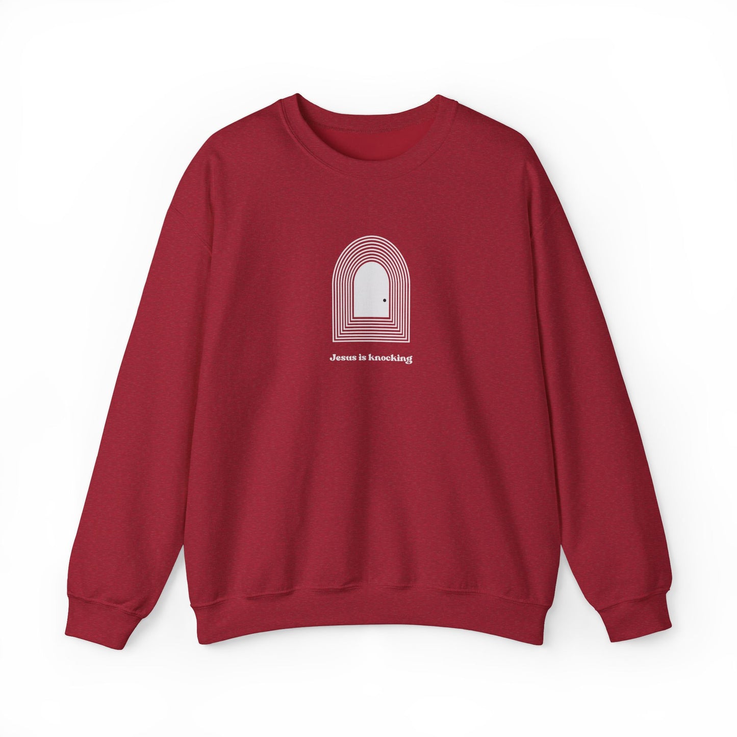 Jesus is Knocking Unisex Crewneck Sweatshirt