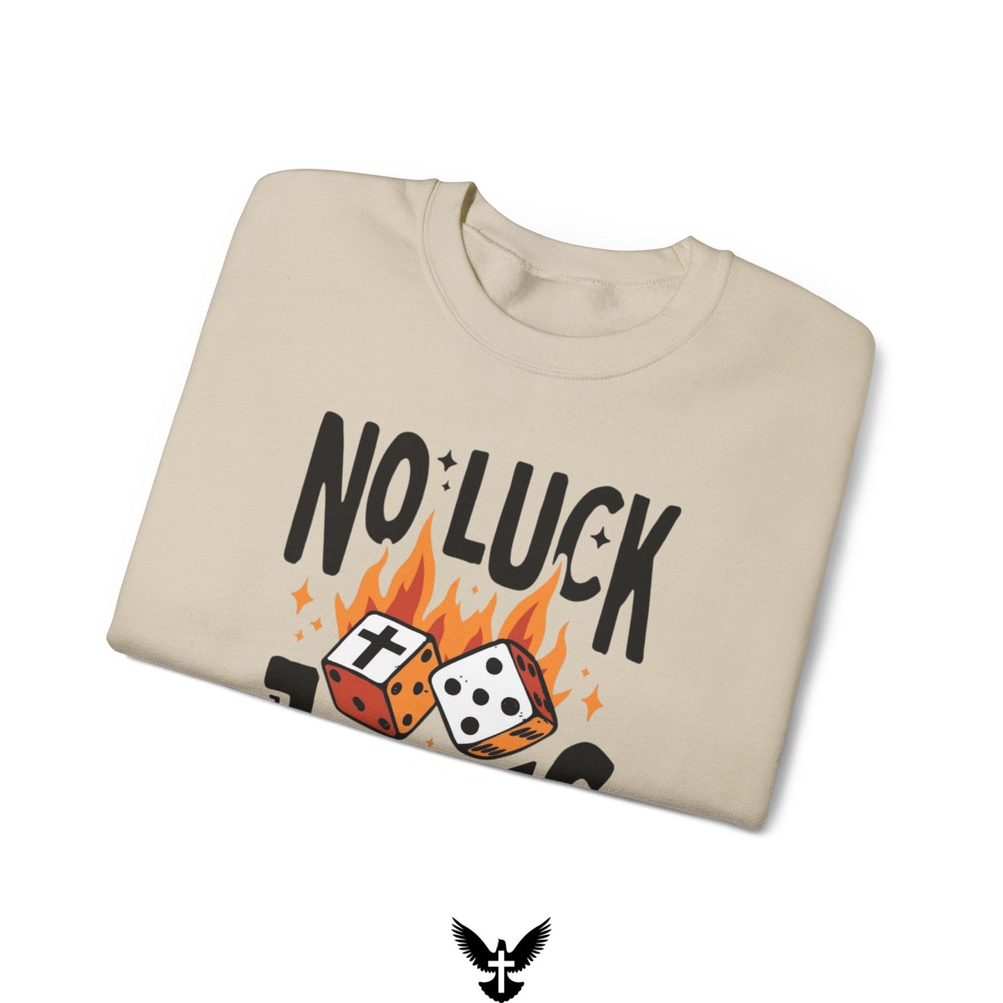 No Luck Just Jesus Unisex Crewneck Sweatshirt