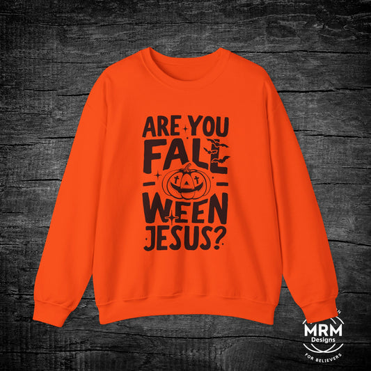 Falloween Jesus Crewneck Sweatshirt