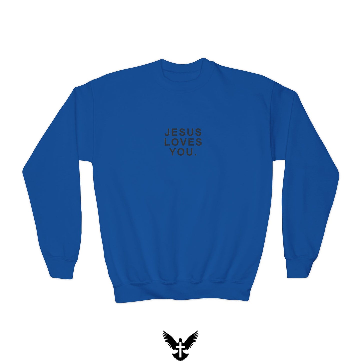‘Jesus Loves You’ Youth Crewneck Sweatshirt