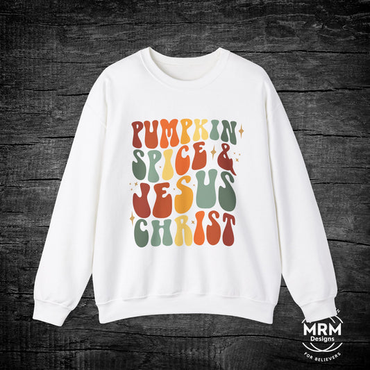 Pumpkin Spice and Jesus Christ Crewneck Sweatshirt