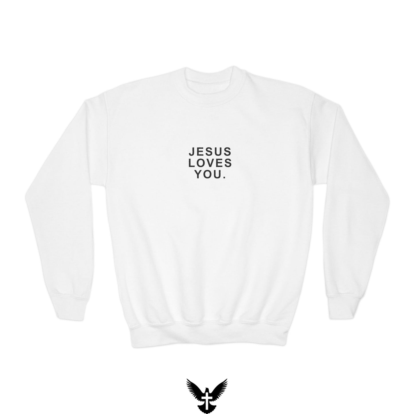 ‘Jesus Loves You’ Youth Crewneck Sweatshirt