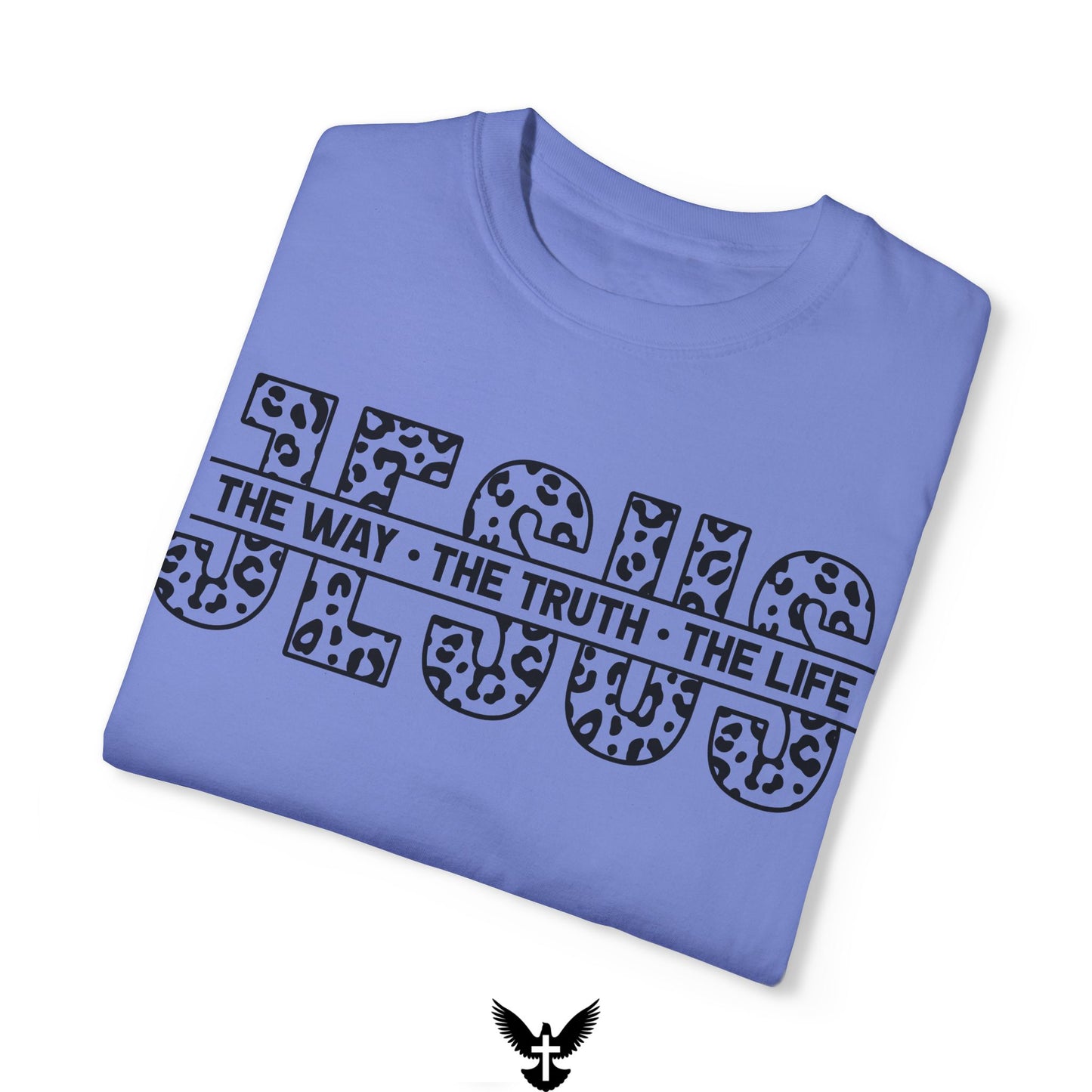 The Way, The Truth, The Life Bold Leopard Print Comfort Colors T-Shirt