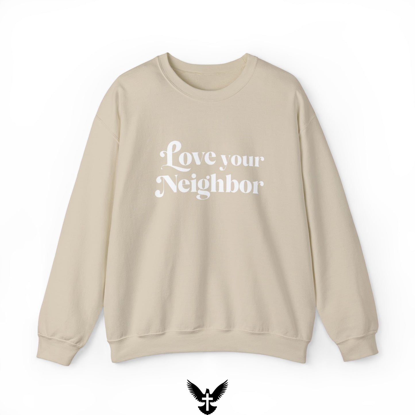 Love Your Neighbors Unisex Crewneck Sweatshirt - Cozy Everyday Apparel