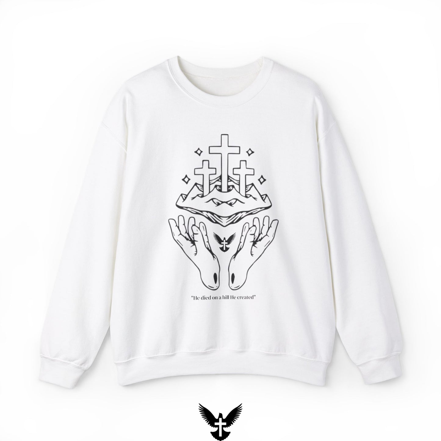 ‘On a Hill He Created’ Unisex Crewneck Sweatshirt