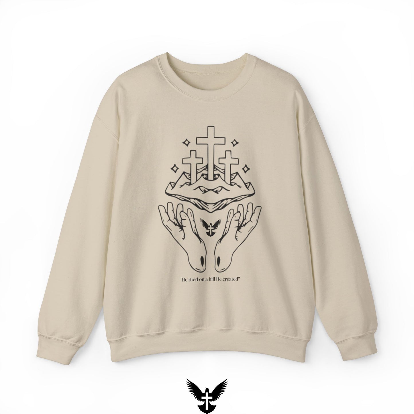 ‘On a Hill He Created’ Unisex Crewneck Sweatshirt