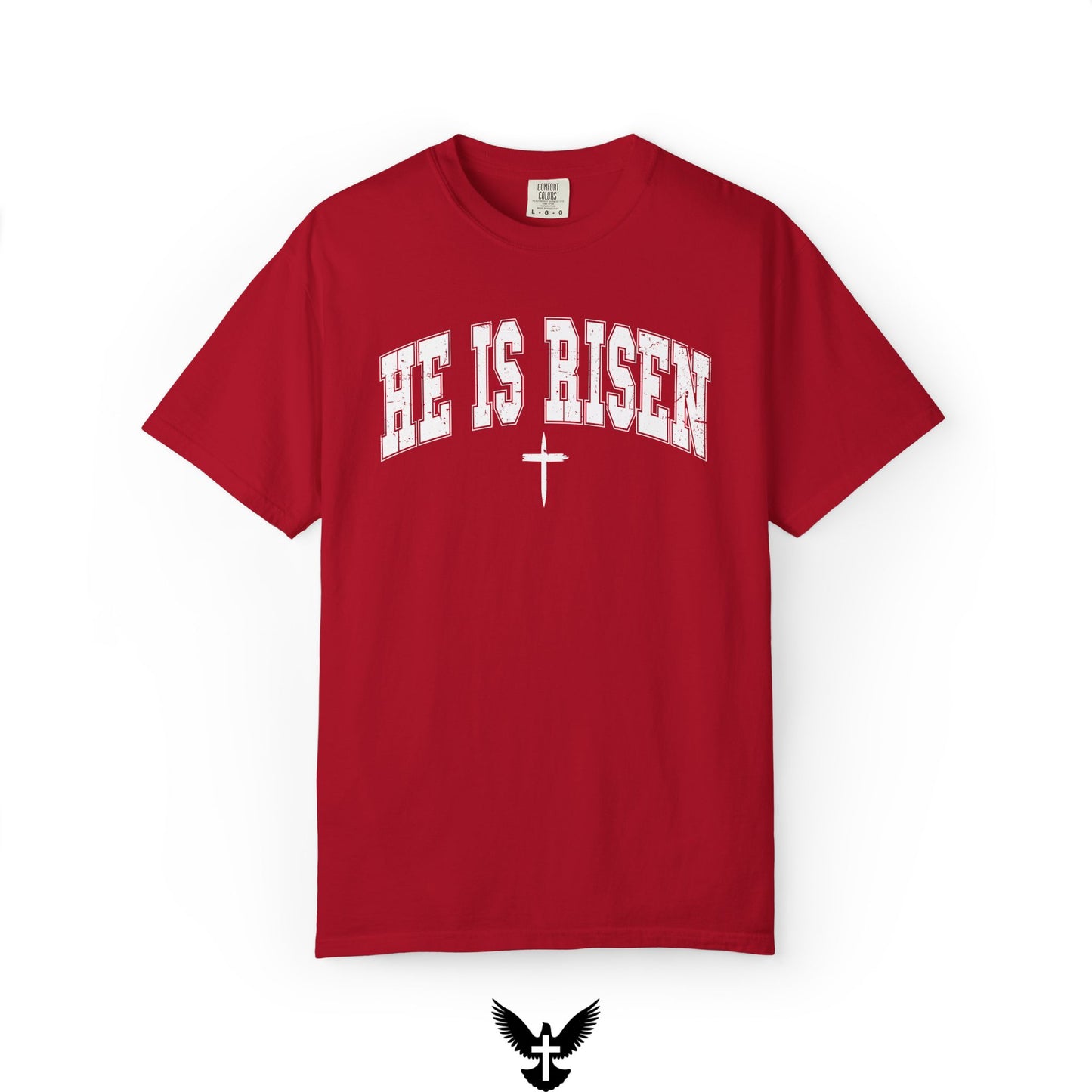 He is Risen Varsity Unisex Comfort Colors T-Shirt