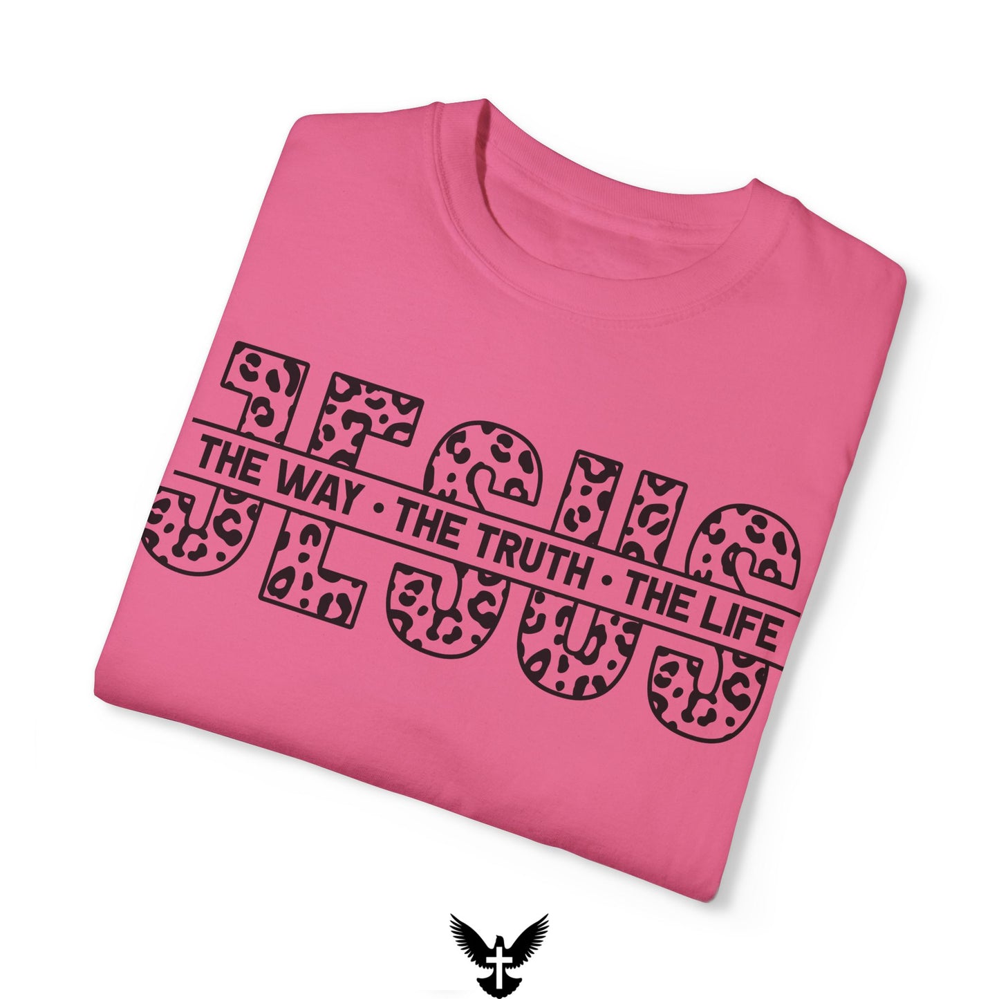 The Way, The Truth, The Life Bold Leopard Print Comfort Colors T-Shirt