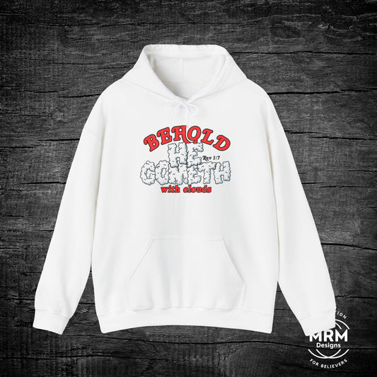 "Behold, He Cometh with Clouds" Hoodie | Faith-Inspired Streetwear