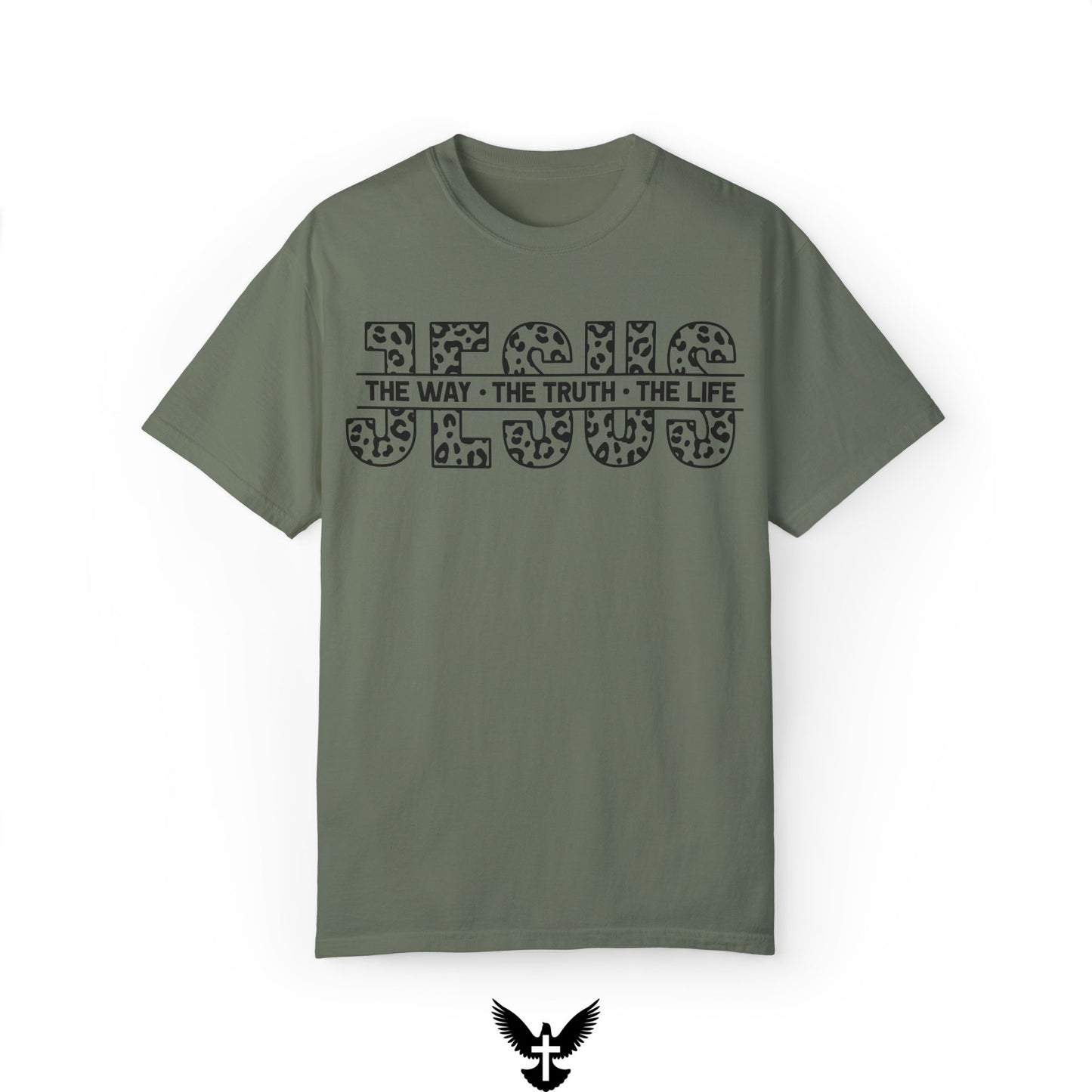 The Way, The Truth, The Life Bold Leopard Print Comfort Colors T-Shirt