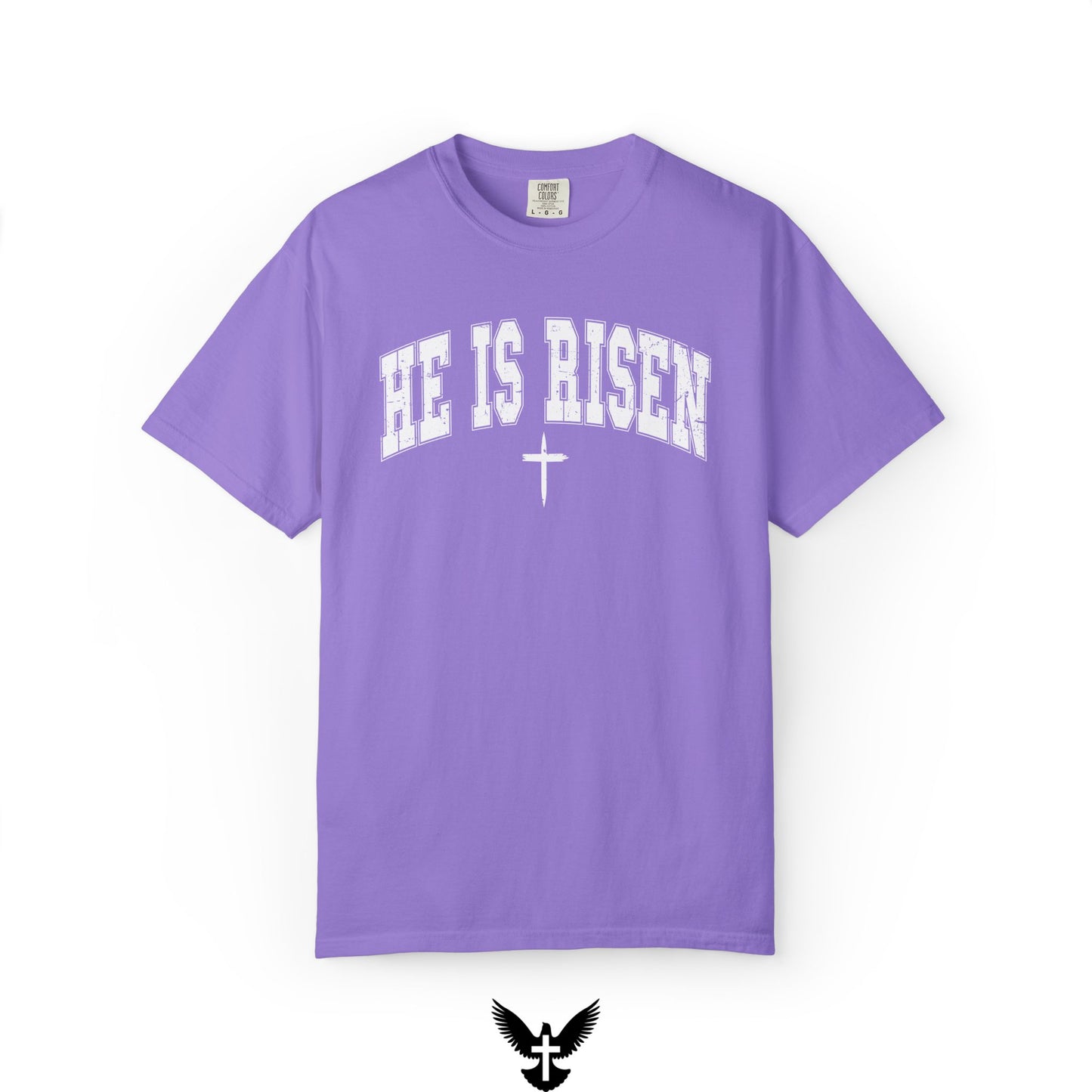 He is Risen Varsity Unisex Comfort Colors T-Shirt