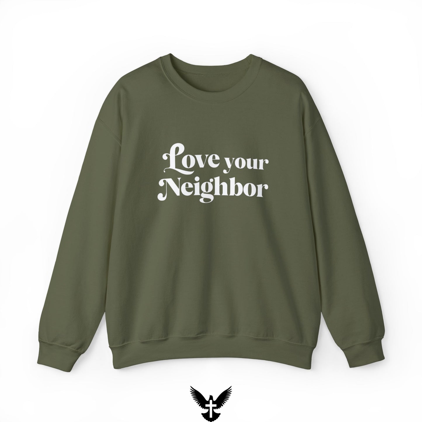 Love Your Neighbors Unisex Crewneck Sweatshirt - Cozy Everyday Apparel