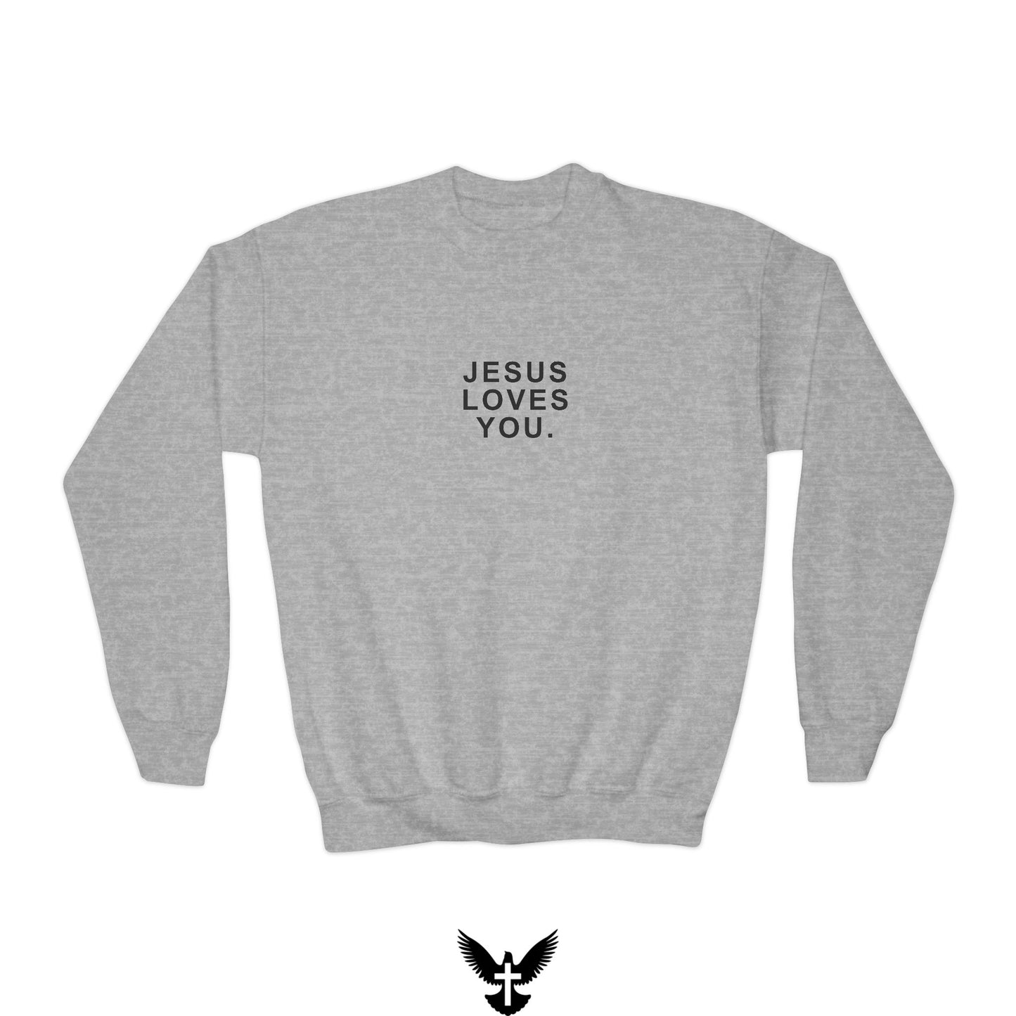 ‘Jesus Loves You’ Youth Crewneck Sweatshirt