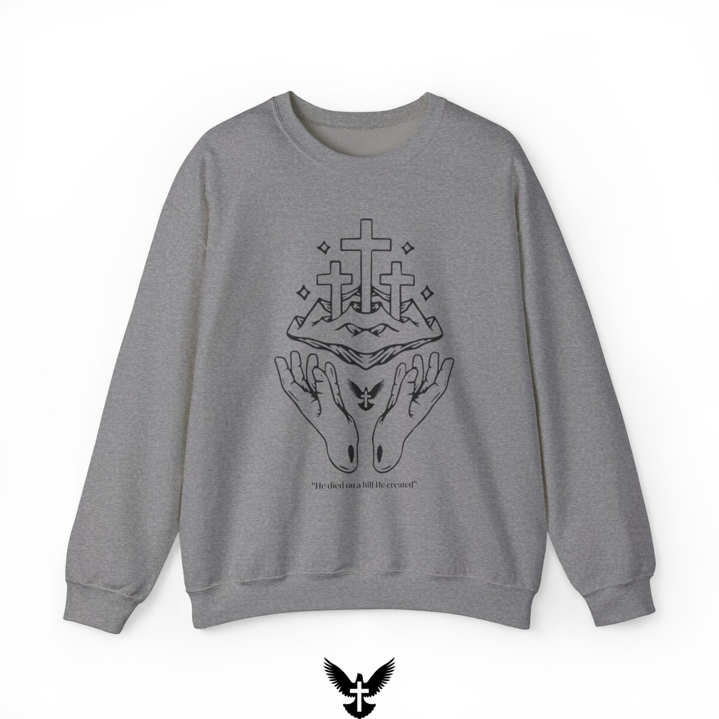 ‘On a Hill He Created’ Unisex Crewneck Sweatshirt