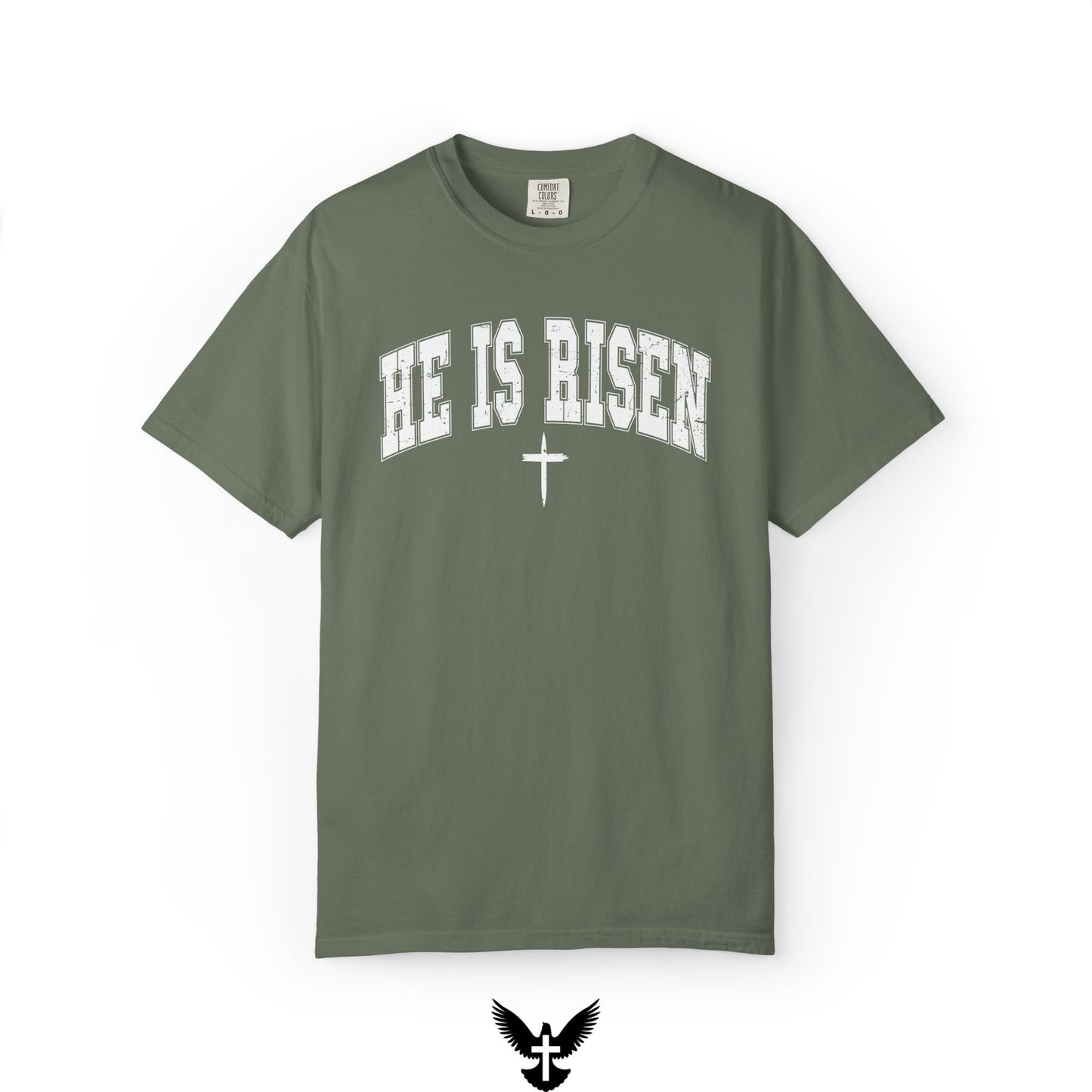 He is Risen Varsity Unisex Comfort Colors T-Shirt