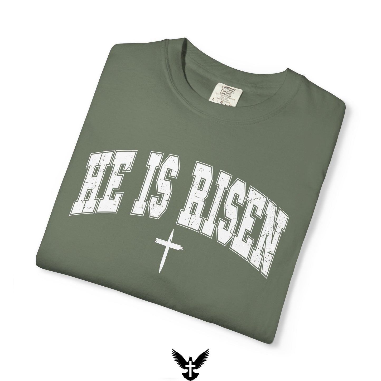 He is Risen Varsity Unisex Comfort Colors T-Shirt