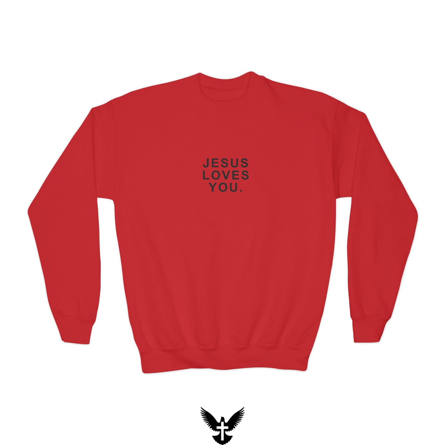 ‘Jesus Loves You’ Youth Crewneck Sweatshirt